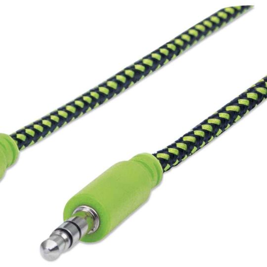 Cable de audio, 3.5mm, 1 m, Verde
