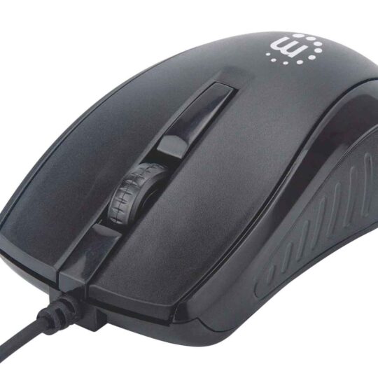 Mouse USB Óptico Cableado, Negro