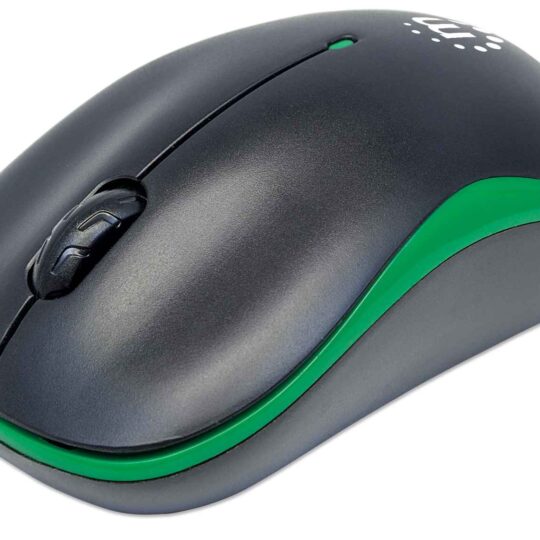Ratón óptico inalámbrico Success, Verde/Negro
