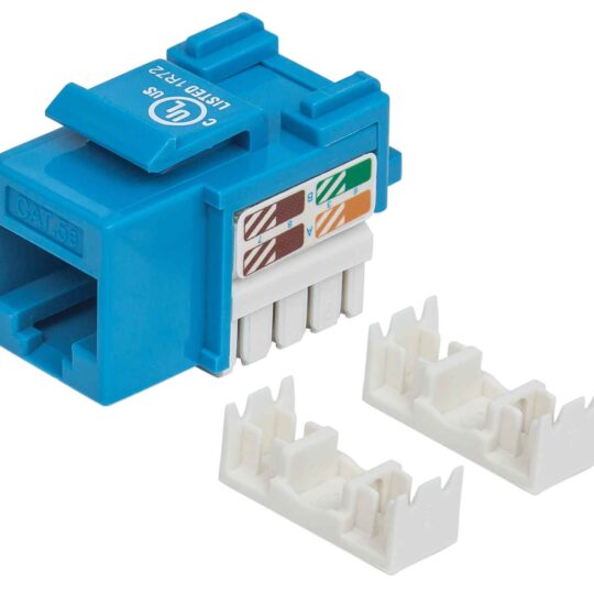 Jack RJ45 Cat5E Keystone de Impacto Azul