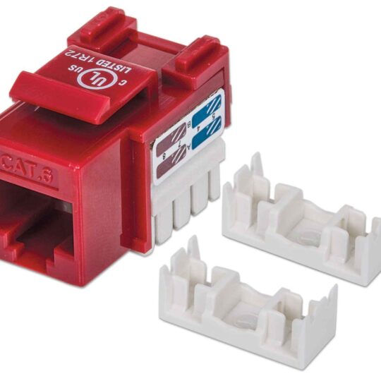 Jack RJ45 CAT6 Keystone De Impacto Rojo