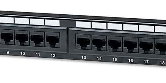 Panel de Parcheo Cat5e, 24 puertos