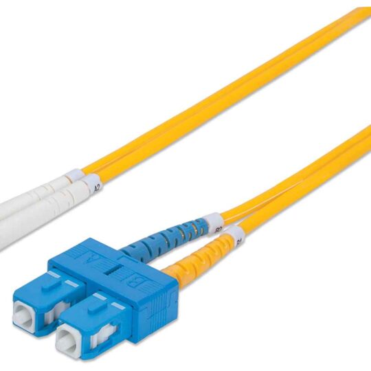 Patch Cord de Fibra Optica, Dúplex, Amarillo, 20 m