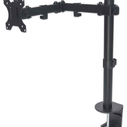 Soporte para un monitor, de escritorio, movimiento de brazos de doble articulación