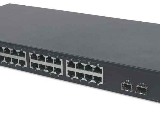 Switch de 24 Puertos Gigabit Ethernet con 2 puertos SFP