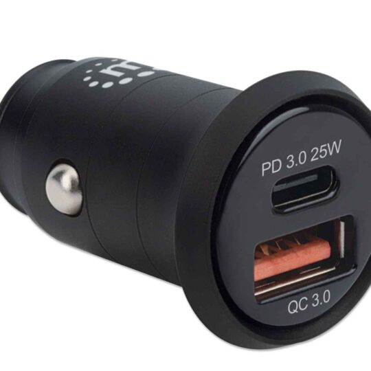 Mini Cargador de Auto PD con 2 puertos - 25 W